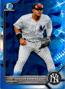 JASSON DOMINGUEZ 2022 Bowman Chrome Sapphire REFRACTOR PROSPECT RC Yankees BCP98
