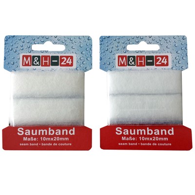 Bugel Saumband Saumhilfe Saumfix Bugelband 20m X 2cm Weiss Zum