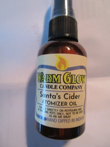 Warm Glow Candle  SANTA'S CIDER Atomizer Fragrance Spray Scent Oil  2 oz
