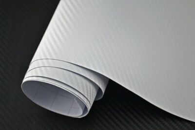 23,6 /m² 3D Carbon Folie weiss  25 x 152 cm selbstklebend Klebefolie Muster