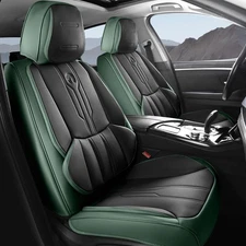 AOOG Front Seat Covers, Car Covers FRONT PAIR, GREEN&BLACK 