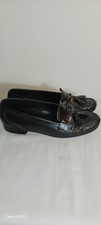 Cole Haan Men Vintage Tassel With Metal Accent Black Leather Loafer Size 9.5 M