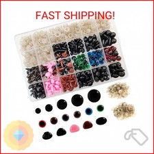 FEMBW 600PCS Safety Eyes and Noses with Washers for Stuffed Animal Amigurumi Dol
