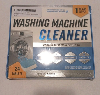 #ad Active Washing Machine Cleaner Descaler 1 Year Supply 24 Pack New Sealed $10.00