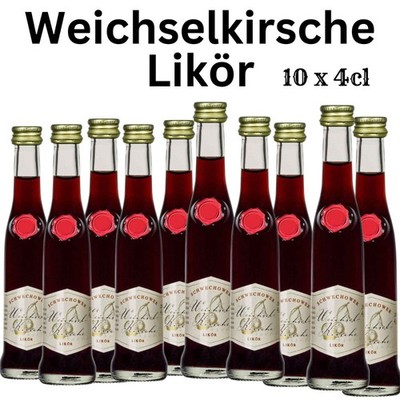 Likör Weichselkirsche 10x4cl (22%Vol) Kirschlikör | 10 kleine Flaschen
