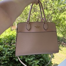Kate Spade New York Light Pink Satchel with Gold Hardware and Zip Closure