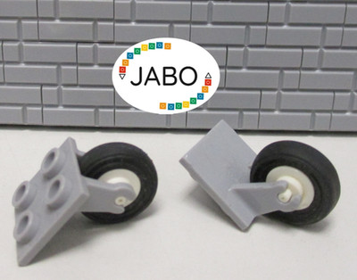 (D18/1/6) LEGO 2x 2415 Airplane Landing Gear New Light Grey