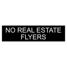 NO REAL ESTATE FLYERS Sign for Mailbox Letter Post Mail Box