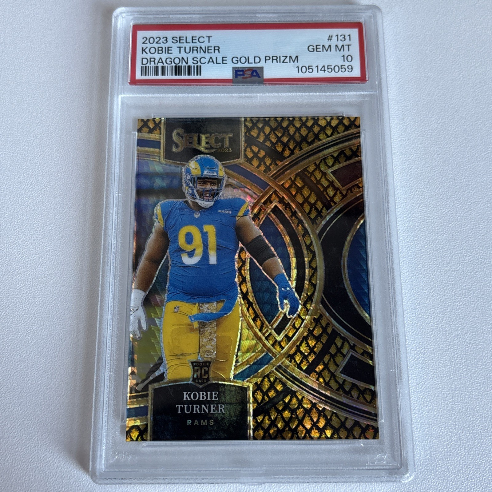 Kobie Turner Panini Select #131 Dragon Scale Gold Prizm
