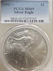1993 American Silver Eagle MS-69 PCGS