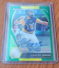 CARTER JENSEN 2021 PANINI PRIZM DRAFT PICKS GREEN YELLOW ROOKIE AUTOGRAPH AUTO