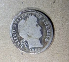 1902 P Barber Dime 10 Cents