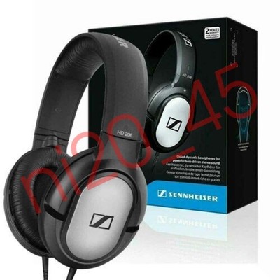 Sennheiser HD 206 Stereo WIRED Headphones Earphones Over Ear Headsets Black