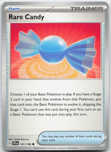 Rare Candy 191/198 Common Scarlet & Violet Pokemon Near Mint