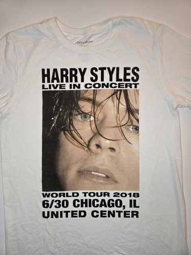 Camisa de concierto Harry Styles blanca mediana 2018 gira mundial Chicago 30/06 - Imagen 2 de 5