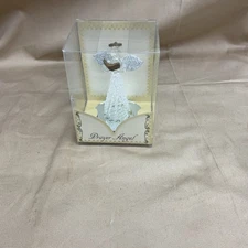 NIB Prayer Angel Glass Crystal Glitter Singing Greenbrier International