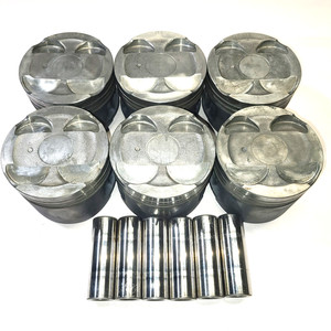 2JZ-GTE TURBO SIX PISTONS + WRIST PINS - 46030 - 1 DMG - TOYOTA LEXUS - OEM USED