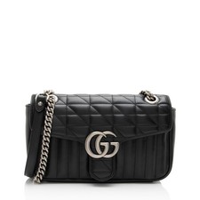 Gucci Mixed Matelasse Leather GG Marmont Aria Medium Flap Bag