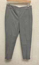 NWT Talbots Black White Checker Chatham Side Zip Ankle Pants Size 8 Petite