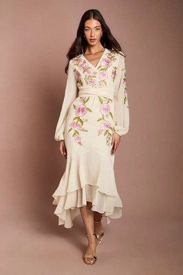 Coast Ivory Fit & Flare Dress Womens Occasion Dresses