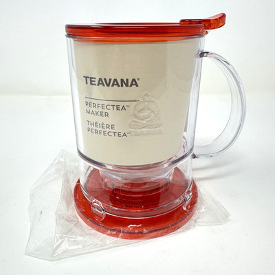 Teavana PerfecTea Perfect Tea Maker Red Clear 16 oz Brand New/Sealed L@@K WoW!
