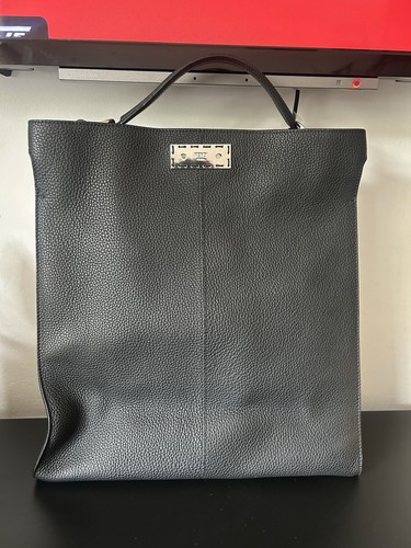 Fendi Peekaboo X-Lite Tote Bag Leather Black