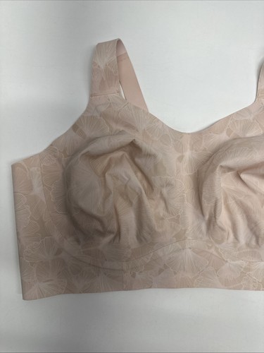 Evelyn & Bobbie The Beyond Bra Seamless Wireless Floral Nude Tan Plus Size 3X - Picture 2 of 8