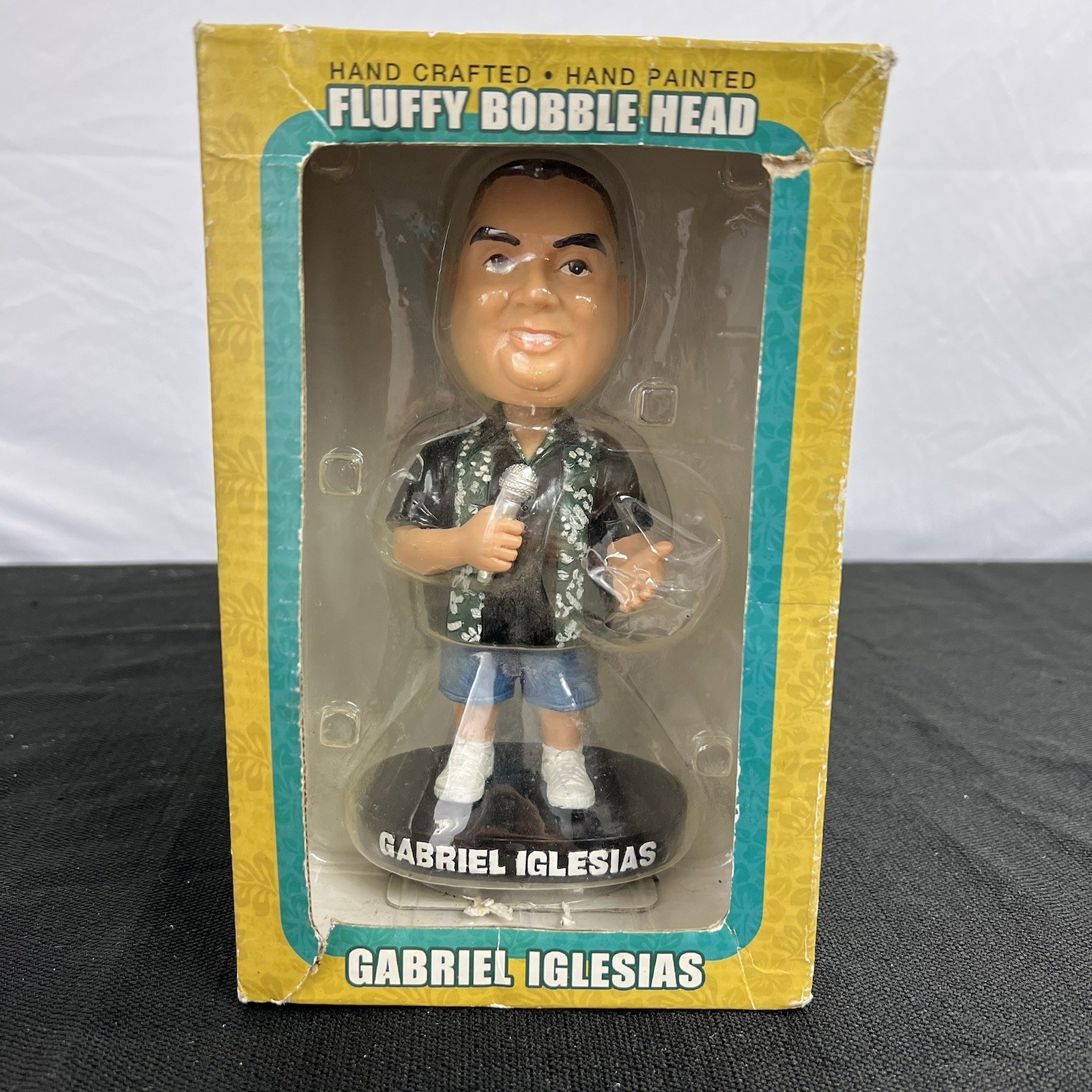 Gabriel iglesias fluffy bobble head signed 2010 hand painted comedy memorabilia