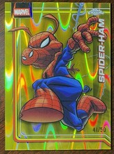 2026 Topps Chrome Marvel Comics Spider-Ham Gold Raywave Refractor #/50 SP #162
