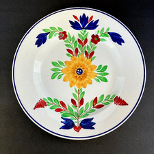 VTG Villeroy & Boch Hand Painted Wallerfangen Dinner Plate Stick Spatter 9.5"