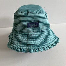 UV Skinz Reversible Pineapple Blue Stripe Bucket Hat UPF50 Resort Cruise Vacay 5