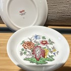 Spode England Fine Bone China Floral Saucers Set of 2 Round Printed Backstamp — photo 1