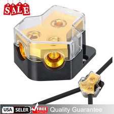 Car Audio Splitter Amp Distribution Power 0/2/4 Gauge In 4/6/8 Gauge Out