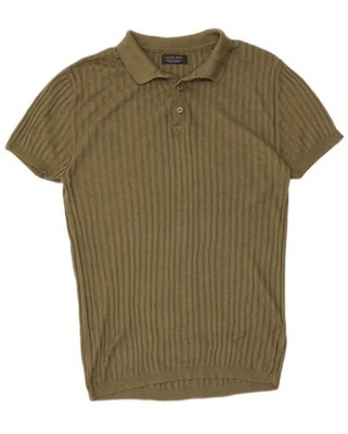 Zara Mens Size Medium  Ribbed Knit Short Sleeve T Shirt Lightweight