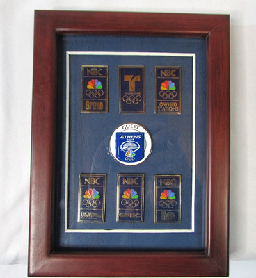 Athens Greece Olympics 2004 NBC 7 Pin Set Owned Stations