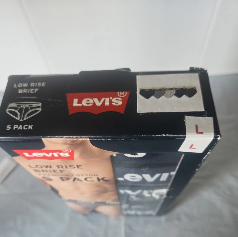 Paquete de 5 calzoncillos de tiro bajo Levi's nuevos en caja - multicolor - para hombre L Foto 3 de 4