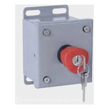 Baco Controls LSS11302G2 Steel E-Stop Control Station Push/Key MFGD