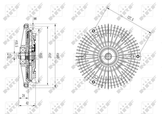 Fits NRF 49594 VISCOUS CLUTCH MERCEDES SL320 01/1994>  ⭐UK Stock⭐