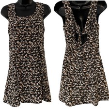 Urban Renewal Urban Outfitters Floral Vintage Mini Dress Buttons Tie Back Size M