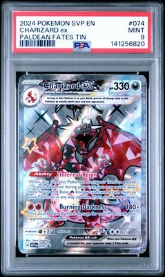 PSA 9 Charizard Ex Ultra Rare #074 2024 Pokemon Black Star Promo