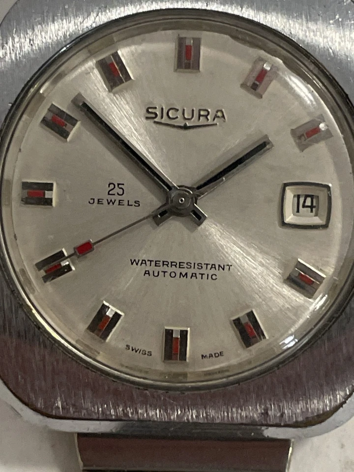 Reloj automático vintage Sicura 25 joyas para dama resistente al agua hecho en Suiza Foto 3 de 4