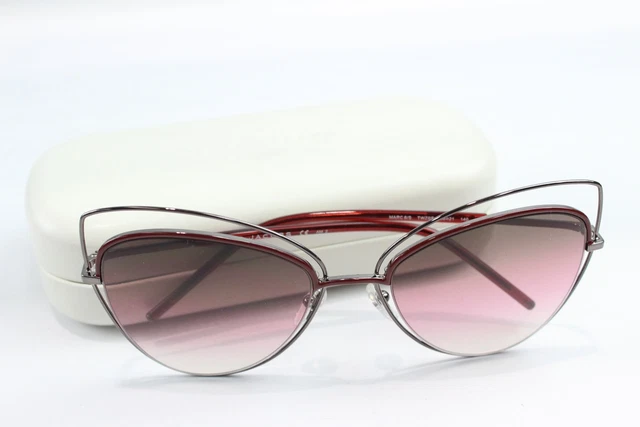 30 Marc Jacobs 8/S TWZ Cat Eye Metal Frame Sunglasses in Burgundy w/ Case
