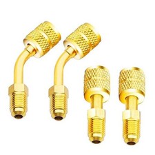 Zoizocp R410A Adapter 5/16" SAE Female to 1/4" SAE Male 2 Straight 2 Angled