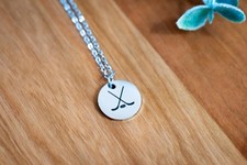Hockey Necklace – Gold or Silver Sports Charm – Personalized Gift for Hockey