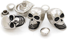 Skull Decorative Rapid Rivet Studs for Bracelets Bags Belts Leathercraft 13X22Mm