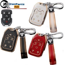 TPU Smart Key Fob Cover For 2014-2020 GMC Yukon Terrain Chevrolet Tahoe Suburban