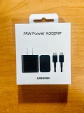 SAMSUNG S25 ULTRA 25W USB-C FAST WALL CHARGER with USB C to C CABLE. ORIGINAL