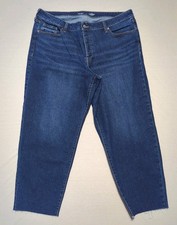 Old Navy OG Straight Secret Smooth Pockets Jeans Women's Size 20 Dark Blue Denim
