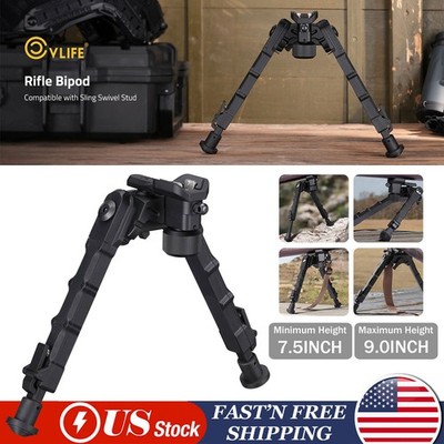 Adjustable 7.5-9 inches Rifle Bipod Sling StudAttach Directly Mount For Hunting
