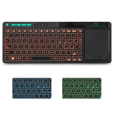Rii Mini I18 + Wireless (Layout Italienisch) - Tastatur Hinterleuchtet Mit Maus